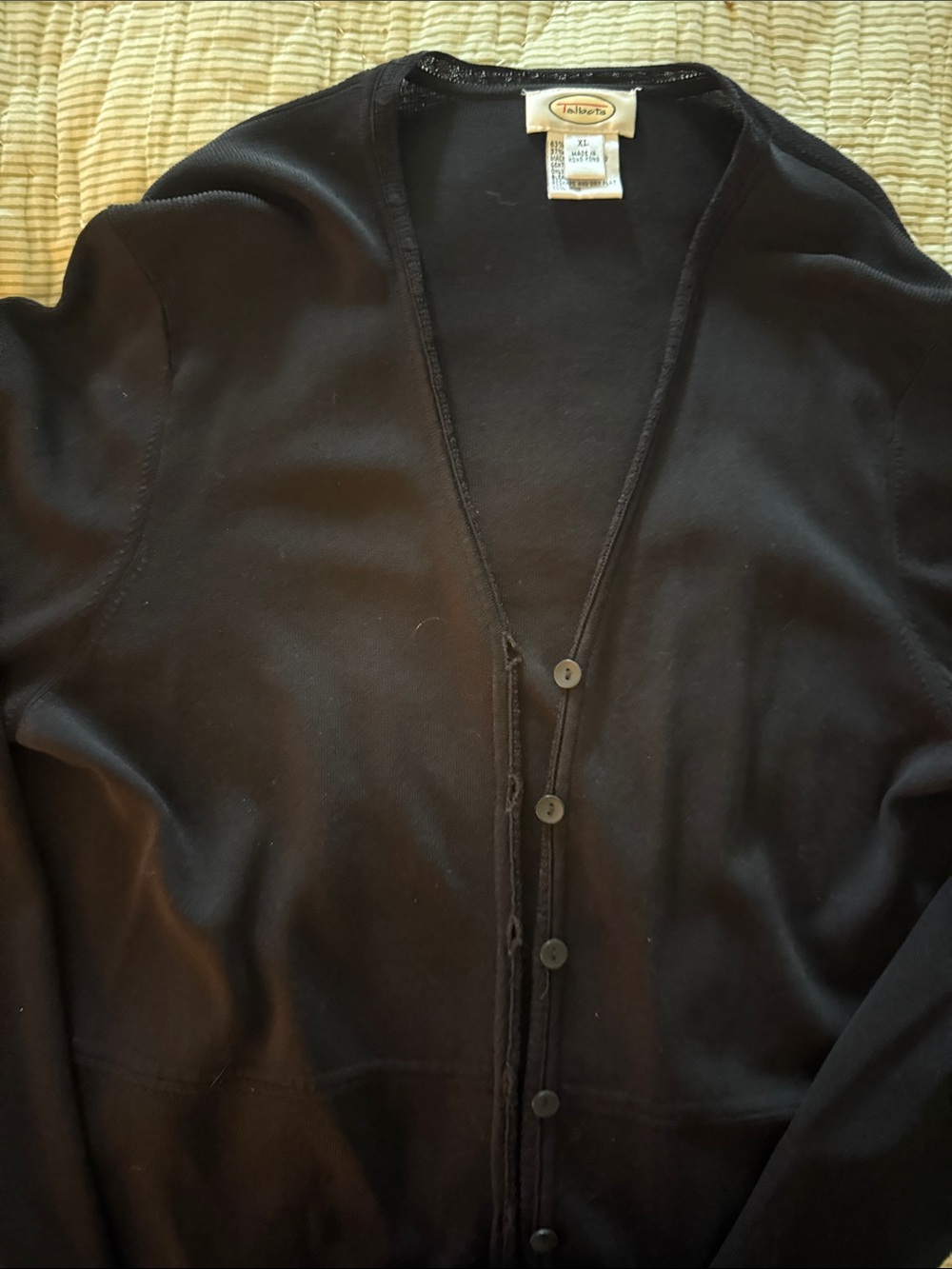 Talbots Black Women's Button-Front Cardigan